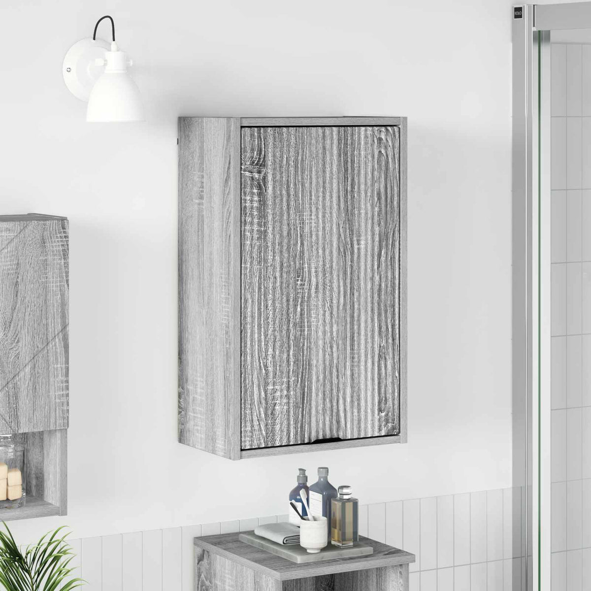 Vidaxl badkamer kast grijs sonoma 39 x 23,5 x 65 cm