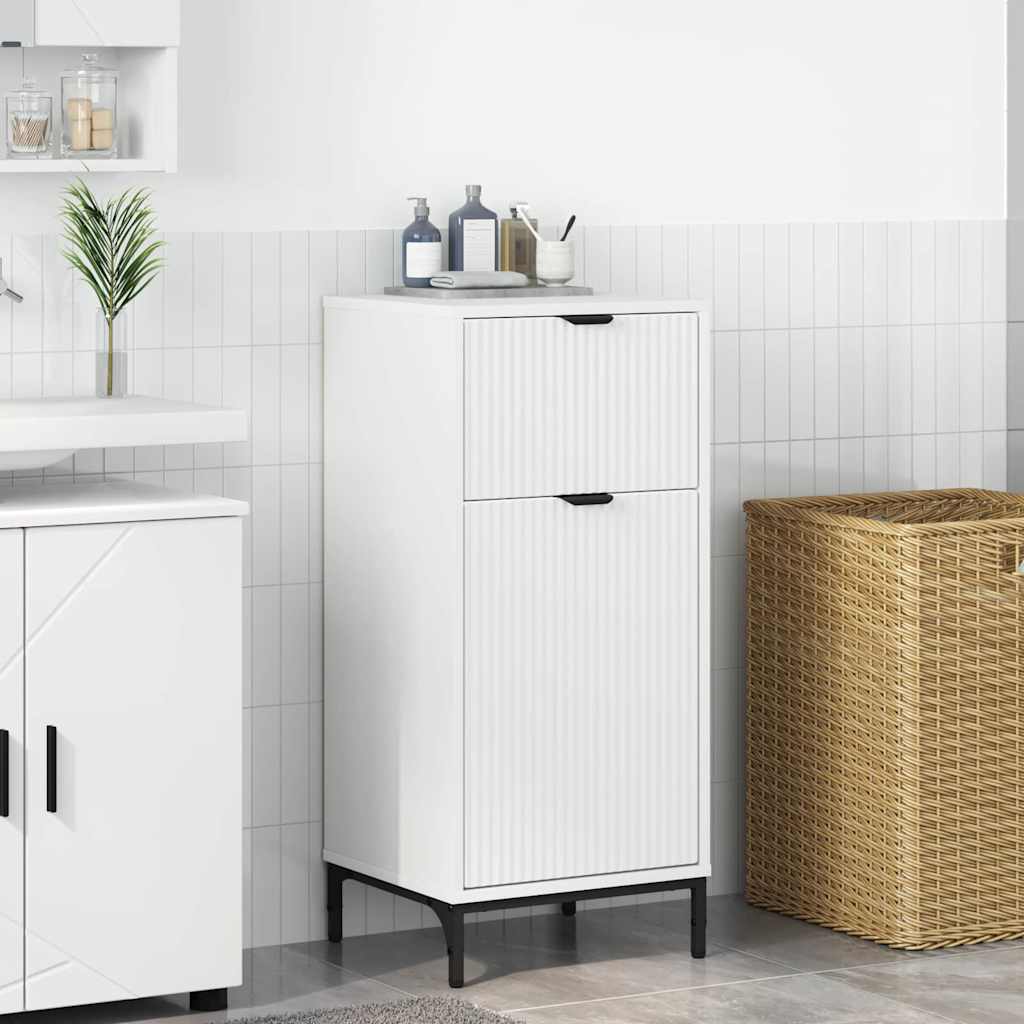 Vidaxl badkamer kast wit 39,5 x 36 x 88 cm bewerkt hout, metaal