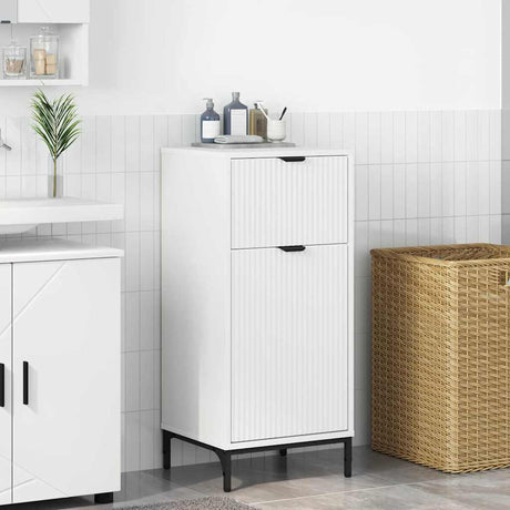 Vidaxl badkamer kast wit 39,5 x 36 x 88 cm bewerkt hout, metaal