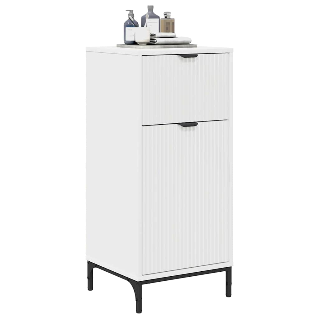 Vidaxl badkamer kast wit 39,5 x 36 x 88 cm bewerkt hout, metaal