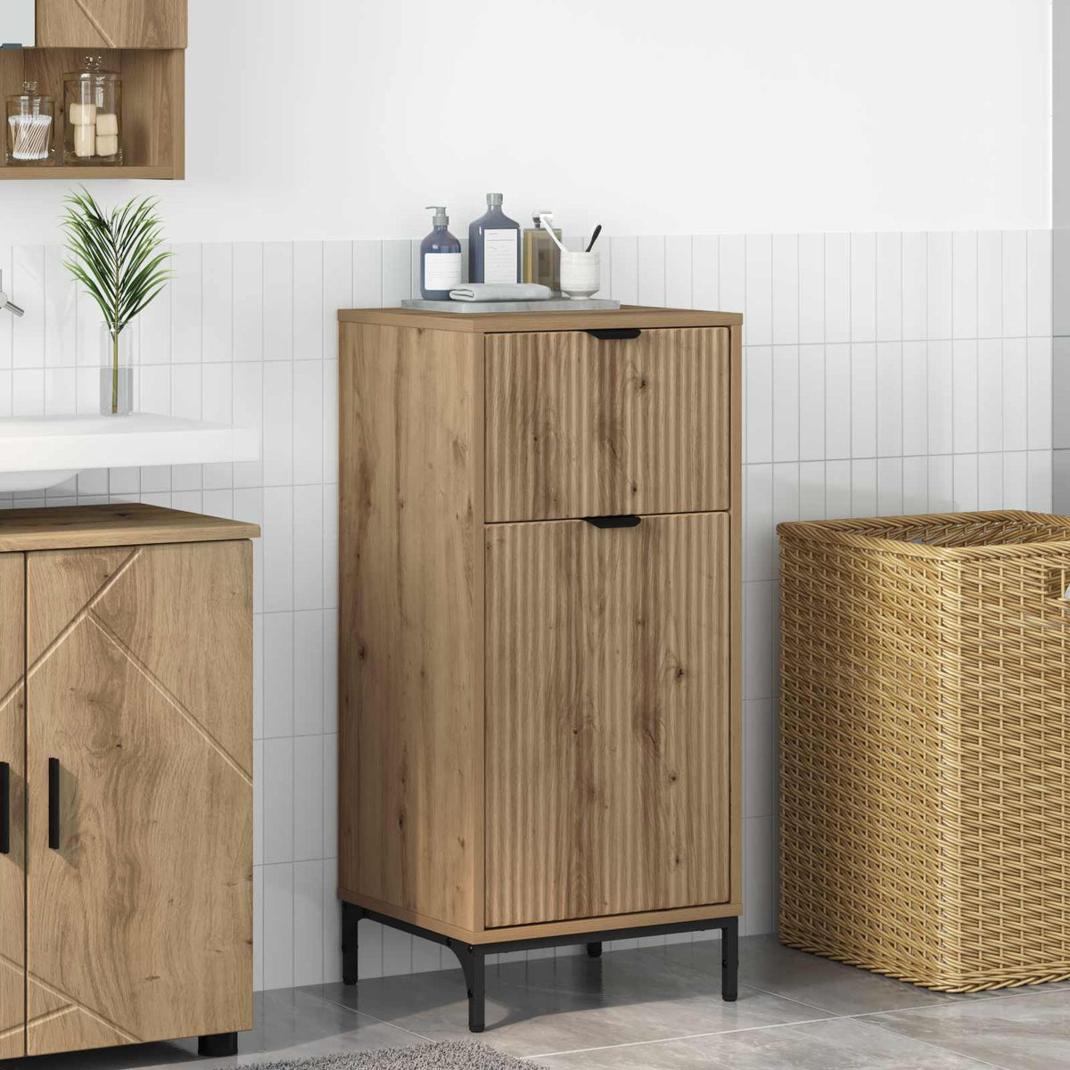 Vidaxl badkamer kast artisan eiken 39,5 x 36 x 88 cm