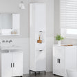 Vidaxl badkamer kast hoogglans wit 31,5 x 33 x 190 cm
