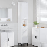 Vidaxl badkamer kast hoogglans wit 31,5 x 33 x 190 cm