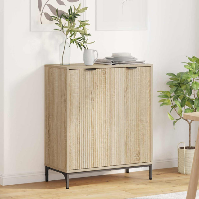 Vidaxl dressoir sonoma eiken 69,5 x 33 x 82 cm bewerkt hout