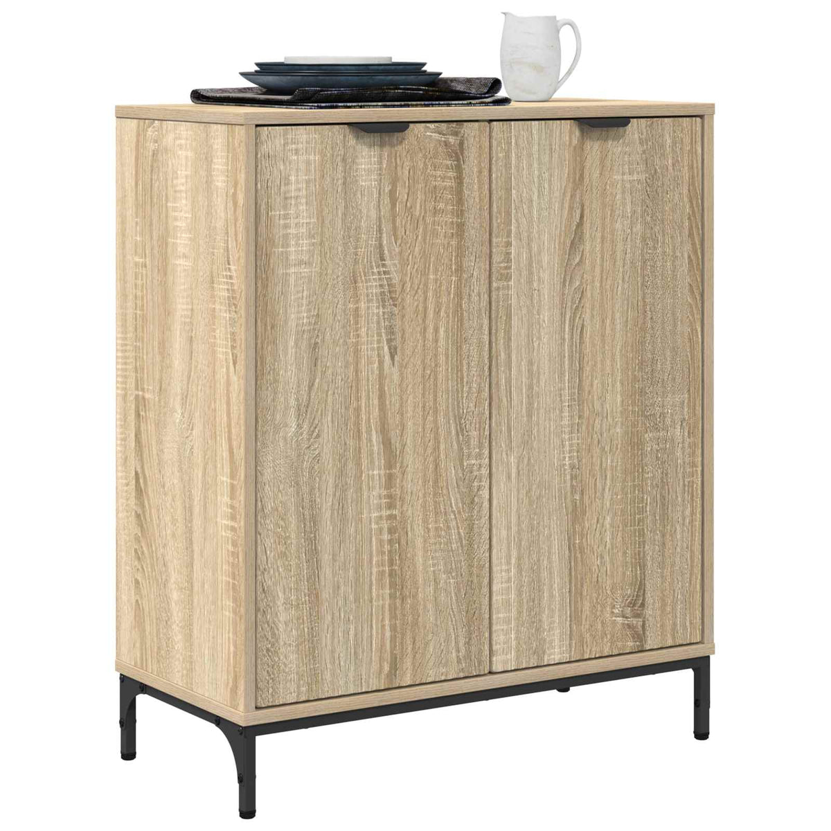 Vidaxl dressoir sonoma eiken 69,5 x 33 x 82 cm bewerkt hout
