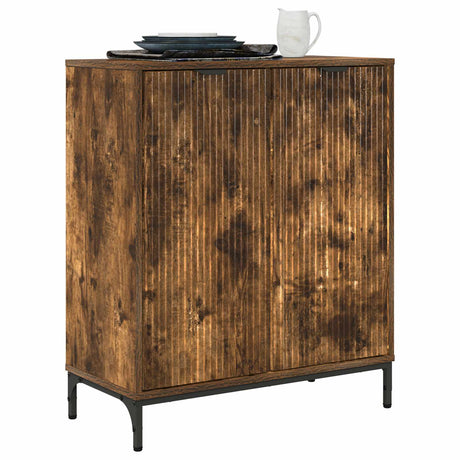 Vidaxl dressoir gerookt eiken 69,5 x 33 x 82 cm bewerkt hout