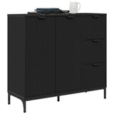 Vidaxl dressoir zwart 89,5 x 33 x 82 cm bewerkt hout