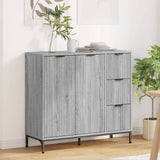 Vidaxl dressoir grijs sonoma 89,5 x 33 x 82 cm bewerkt hout