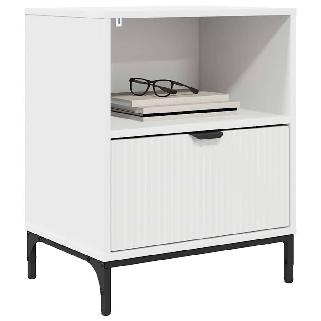 Vidaxl nachtkastje 2 st wit 49 x 36 x 61 cm bewerkt hout
