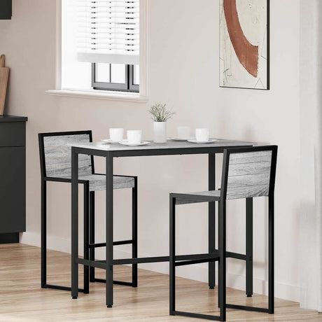 Vidaxl tafel grijs sonoma 100 x 50 x 90,5 cm engineered hout en staal