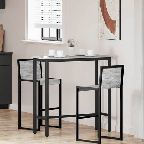 Vidaxl tafel grijs sonoma 100 x 40 x 100,5 cm engineered hout en staal