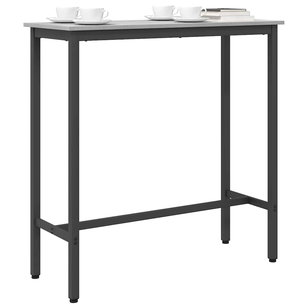 Vidaxl tafel grijs sonoma 100 x 40 x 100,5 cm engineered hout en staal