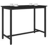 Vidaxl tafel zwart eiken 100 x 50 x 76,5 cm engineered hout en staal