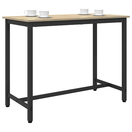 Vidaxl tafel sonoma eiken 100 x 50 x 76,5 cm engineered hout en staal