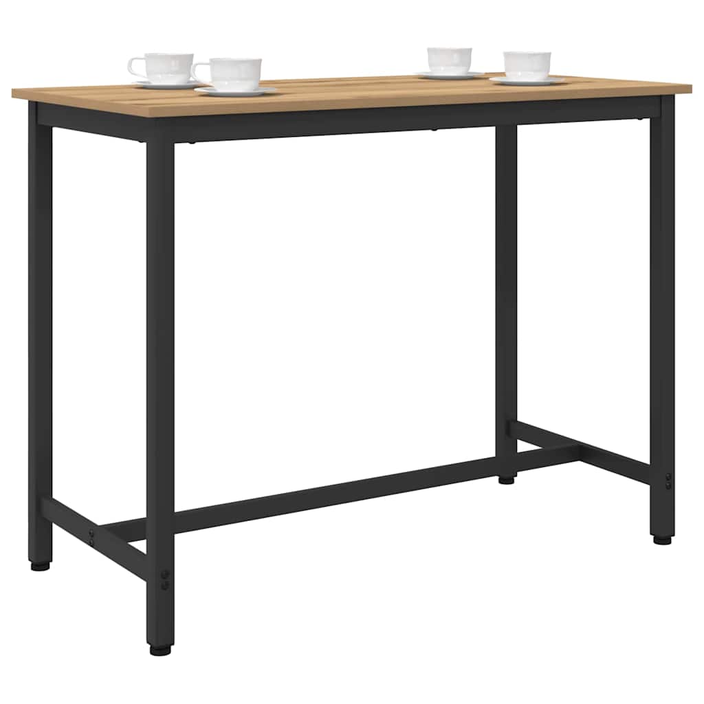 Vidaxl tafel artisan eiken 100 x 50 x 76,5 cm engineered hout en staal