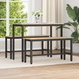 Vidaxl eetbank 100 x 32,5 x 48,5 cm 2 st engineered hout en staal