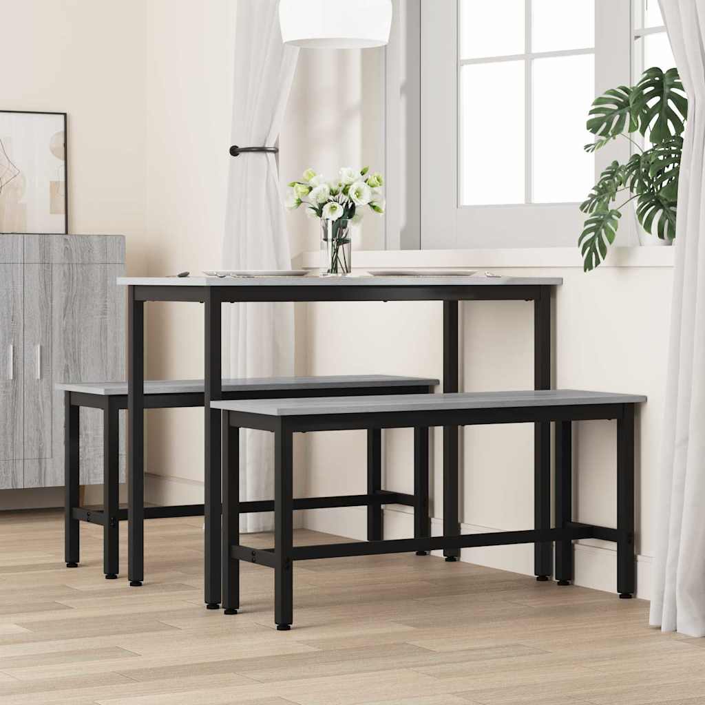 Vidaxl eetbank grijs sonoma 100 x 32,5 x 48,5 cm