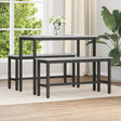 Vidaxl eetbank 100 x 32,5 x 48,5 cm 2 st engineered hout en staal