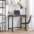Vidaxl tafel gerookt eiken 100 x 50 x 76,5 cm engineered hout en staal