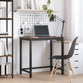 Vidaxl tafel gerookt eiken 100 x 50 x 76,5 cm engineered hout en staal