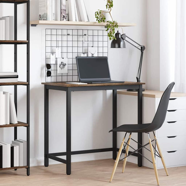 Vidaxl tafel gerookt eiken 100 x 50 x 76,5 cm engineered hout en staal