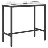 Vidaxl tafel wit 100 x 50 x 91 cm engineered hout en staal