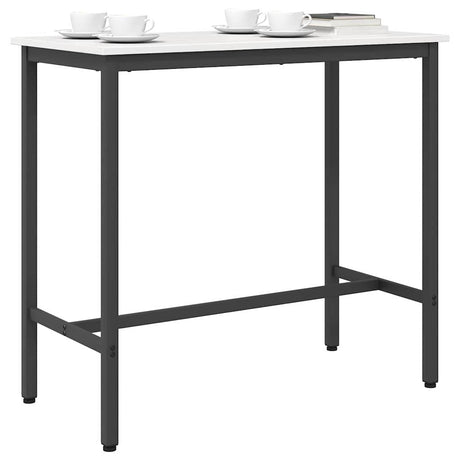 Vidaxl tafel wit 100 x 50 x 91 cm engineered hout en staal