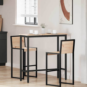 Vidaxl tafel naturel 100 x 40 x 101 cm engineered hout en staal