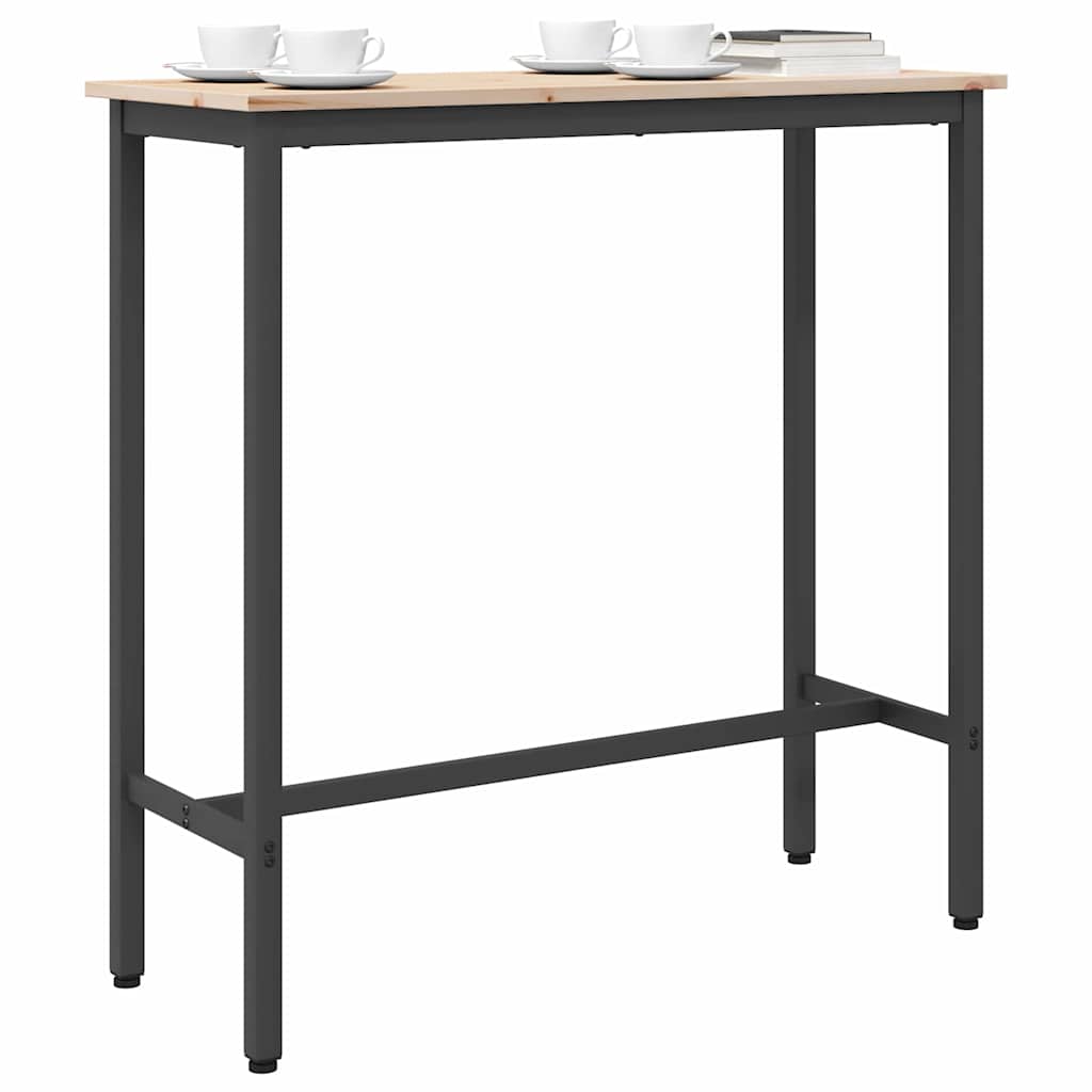 Vidaxl tafel naturel 100 x 40 x 101 cm engineered hout en staal