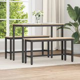 Vidaxl eetbank naturel 100 x 32,5 x 49 cm massief grenenhout