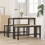Vidaxl eetbank naturel 100 x 32,5 x 49 cm massief grenenhout