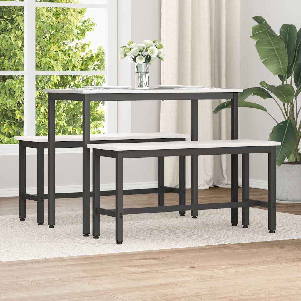 Vidaxl eetbank wit 100 x 32,5 x 49 cm massief grenenhout