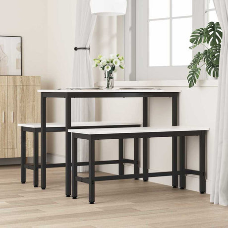 Vidaxl eetbank wit 100 x 32,5 x 49 cm massief grenenhout