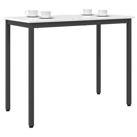 Vidaxl tafel wit 100 x 50 x 77 cm engineered hout en staal