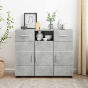 Vidaxl houten kast beton grijs bewerkt hout