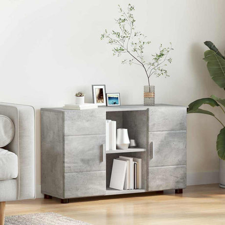 Vidaxl dressoir florin 88,5 x 30,5 x 55,5 cm beton grijs bewerkt hout