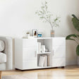Vidaxl dressoir florin 88,5 x 30,5 x 55,5 cm hoogglans wit
