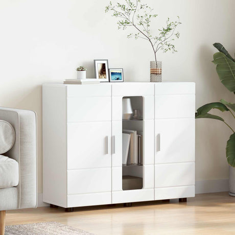 Vidaxl houten kast wit bewerkt hout