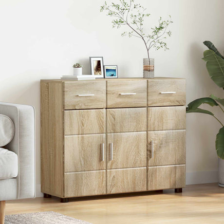 Vidaxl dressoir florin 88,5 x 30,5 x 73 cm sonoma eiken bewerkt hout