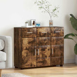 Vidaxl dressoir florin 88,5 x 30,5 x 73 cm gerookt eiken bewerkt hout