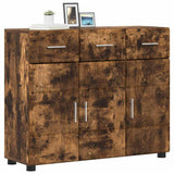Vidaxl dressoir florin 88,5 x 30,5 x 73 cm gerookt eiken bewerkt hout