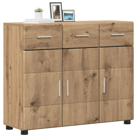 Vidaxl dressoir florin 88,5 x 30,5 x 73 cm artisan eiken bewerkt hout
