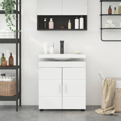 Vidaxl badkamerkastenset tulum wit 60 x 34 x 63 cm bewerkt hout