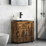 Vidaxl badkamerkastenset tulum gerookt eiken 60 x 34 x 63 cm