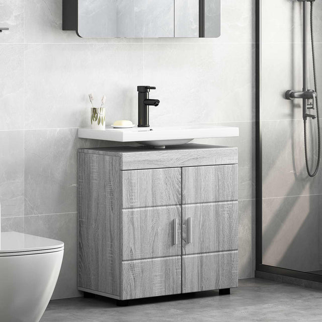 Vidaxl badkamerkastenset tulum grijs sonoma 60 x 34 x 63 cm
