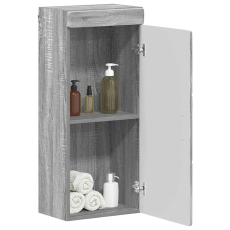 Vidaxl badkamer wandkast tulum grijs sonoma 37 x 24,5 x 86 cm