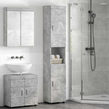 Vidaxl badkamerkastenset tulum beton grijs 37 x 31,5 x 203 cm