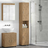 Vidaxl badkamerkastenset tulum artisan eiken 37 x 31,5 x 203 cm