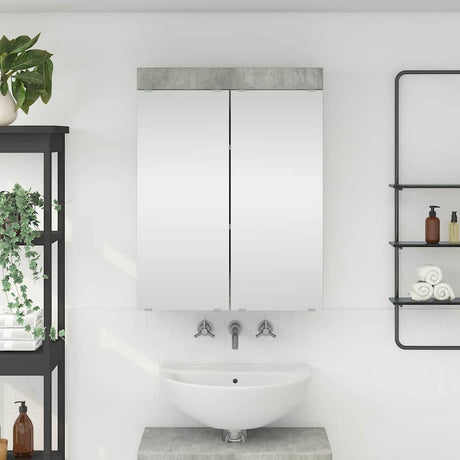 Vidaxl badkamer spiegelkast tulum beton grijs 60 x 16,5 x 78 cm