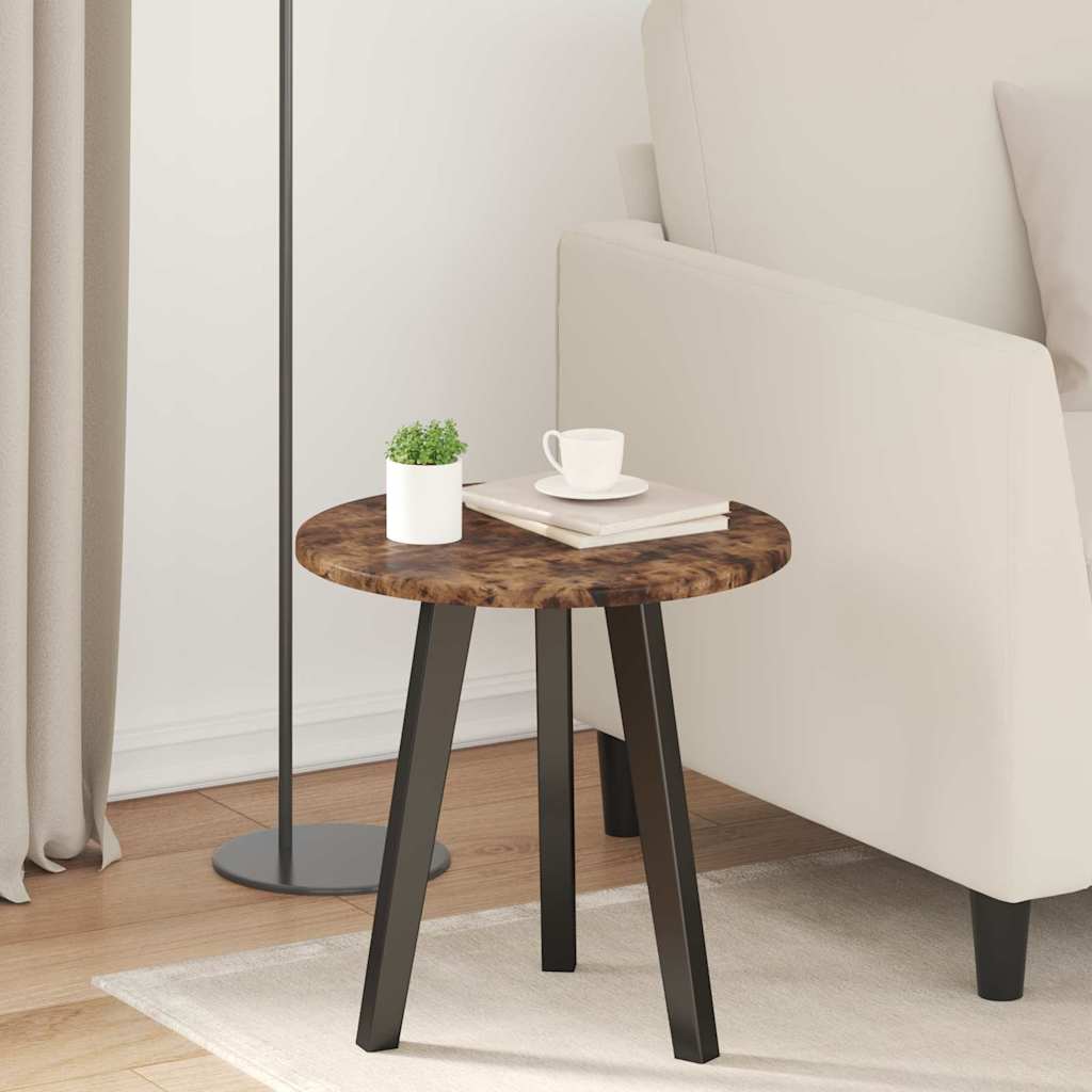 Vidaxl tafelblad ø 40 x 1,5 cm rond bewerkt hout gerookt eiken